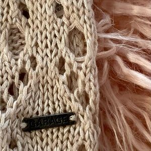 Garage Beige Crochet Cardigan